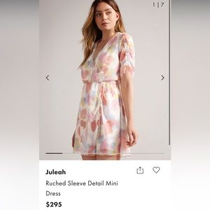 Juleah Ruched Sleeve Mini Dress